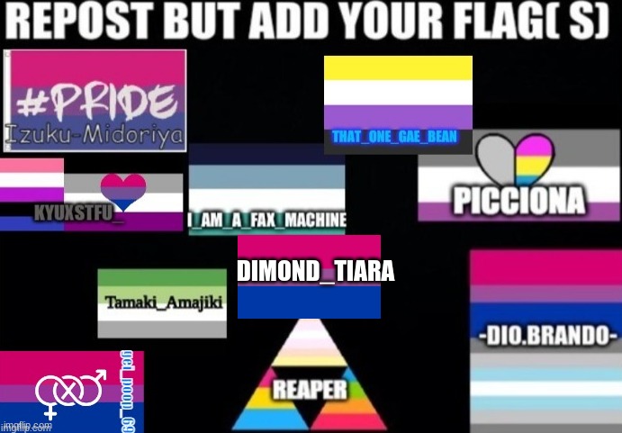 im bisexual :] | DIMOND_TIARA | image tagged in lgbtq,bisexual | made w/ Imgflip meme maker