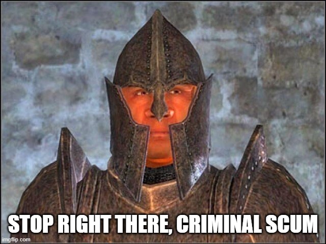 YOUR UNDER ARESST | STOP RIGHT THERE, CRIMINAL SCUM | image tagged in stop right there criminal scum | made w/ Imgflip meme maker
