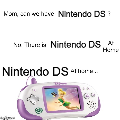 True Story | Nintendo DS; Nintendo DS; Nintendo DS | image tagged in mom can we have | made w/ Imgflip meme maker