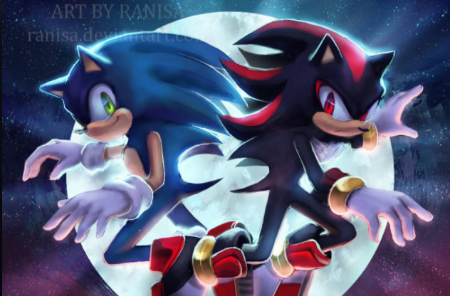 High Quality Sonic the Hedgehog and Shadow the Hedgehog Blank Meme Template