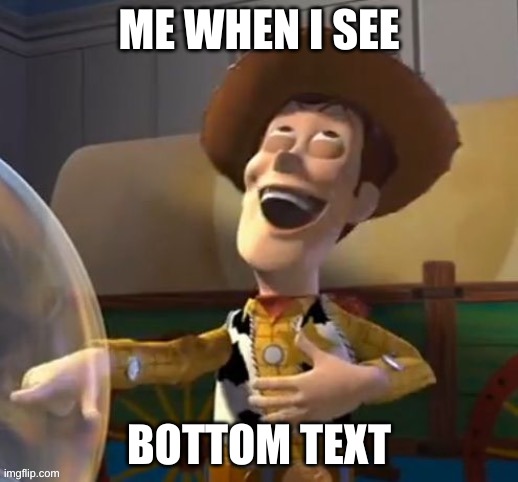 H I G H E F F O R T | ME WHEN I SEE; BOTTOM TEXT | image tagged in laughing woody | made w/ Imgflip meme maker