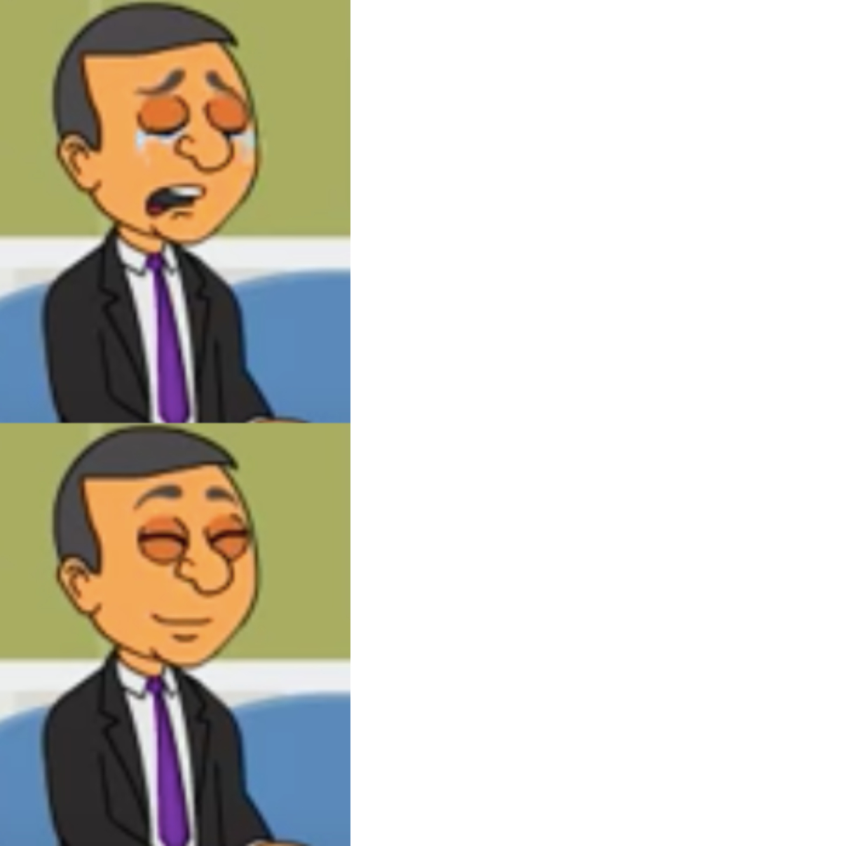 Happy Bongo Sad Bongo Blank Meme Template