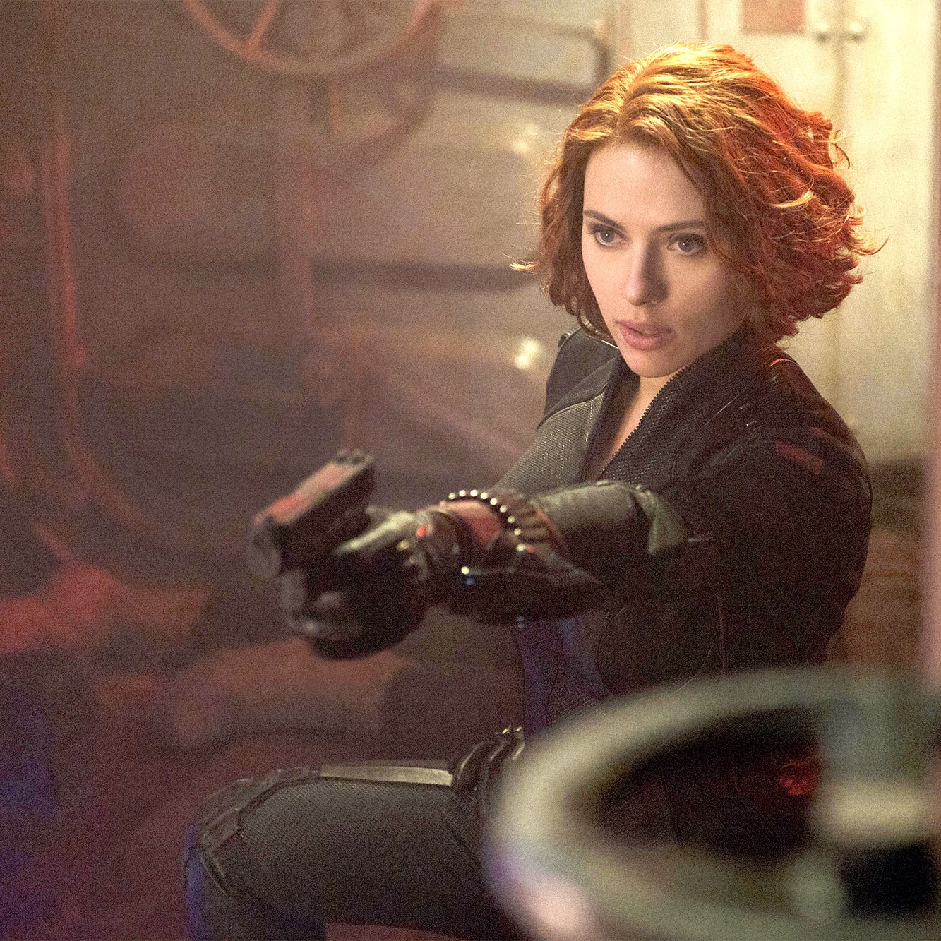 Black Widow ready to shoot Cap Blank Meme Template