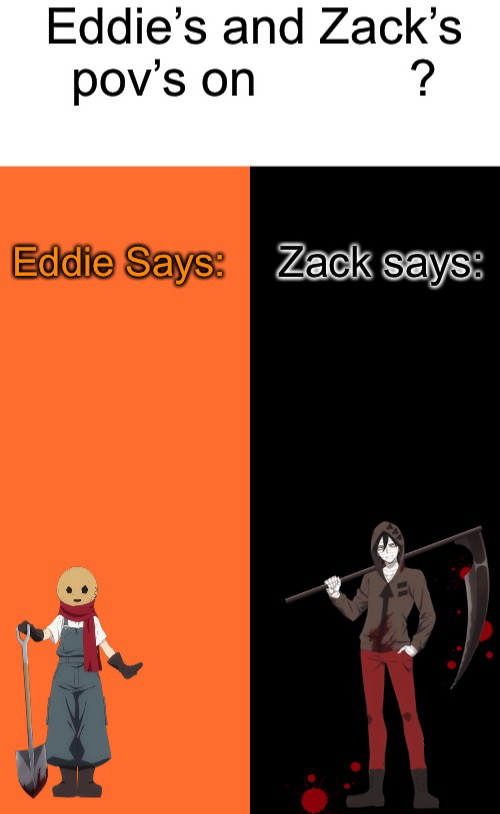 Eddie and Zack pov Blank Meme Template