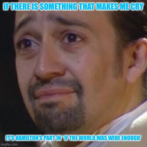 I catch a glimpse of the other side | IF THERE IS SOMETHING THAT MAKES ME CRY; IT’S HAMILTON’S PART IN ‘ IF THE WORLD WAS WIDE ENOUGH’ | image tagged in sad hamilton | made w/ Imgflip meme maker