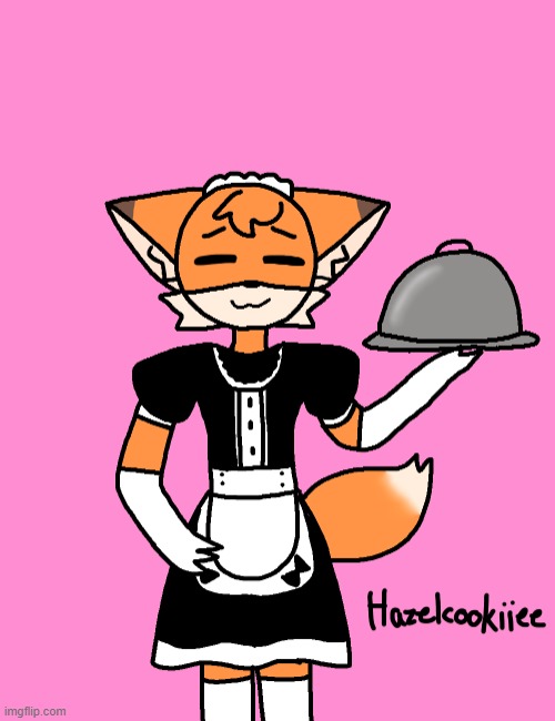 fundy as a maid, ik he said hes not a furry but i just wanted to post this | image tagged in fundy,fanart,fox,maid,digital art | made w/ Imgflip meme maker