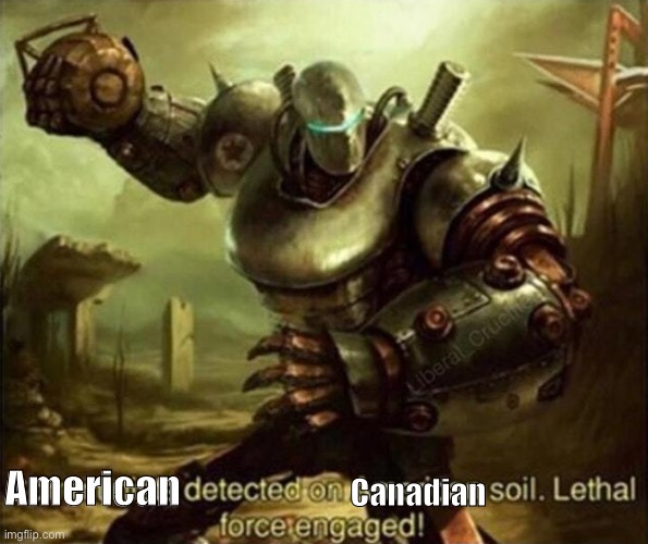 communists detected on american soil fallout | American Canadian | image tagged in communists detected on american soil fallout | made w/ Imgflip meme maker