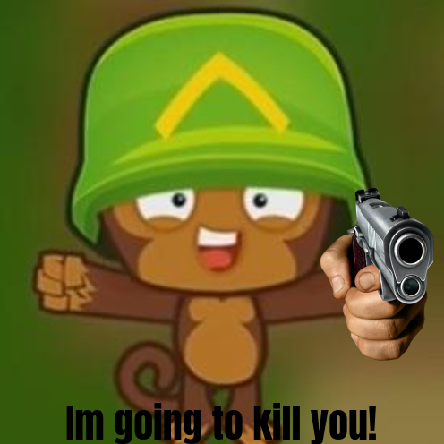 High Quality BMC Monkey killing you Blank Meme Template