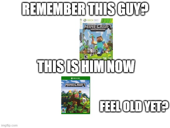 who remembers this guy | REMEMBER THIS GUY? THIS IS HIM NOW; FEEL OLD YET? | image tagged in blank white template | made w/ Imgflip meme maker