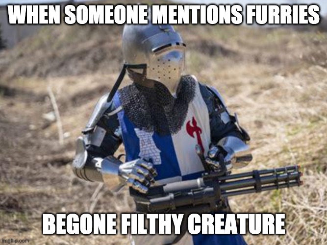 no furries | WHEN SOMEONE MENTIONS FURRIES; BEGONE FILTHY CREATURE | image tagged in funny,funny memes | made w/ Imgflip meme maker