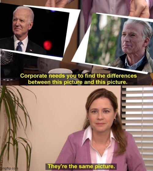 But seriously | image tagged in memes,they're the same picture,joe biden,captain america | made w/ Imgflip meme maker