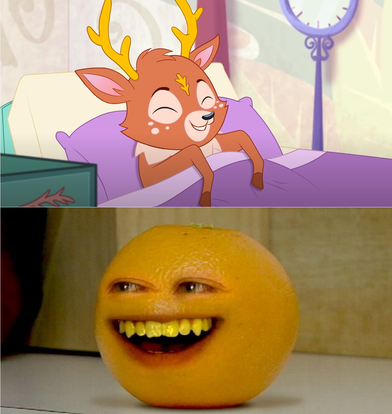 High Quality Orange and Sprint Having a Conversation Blank Meme Template