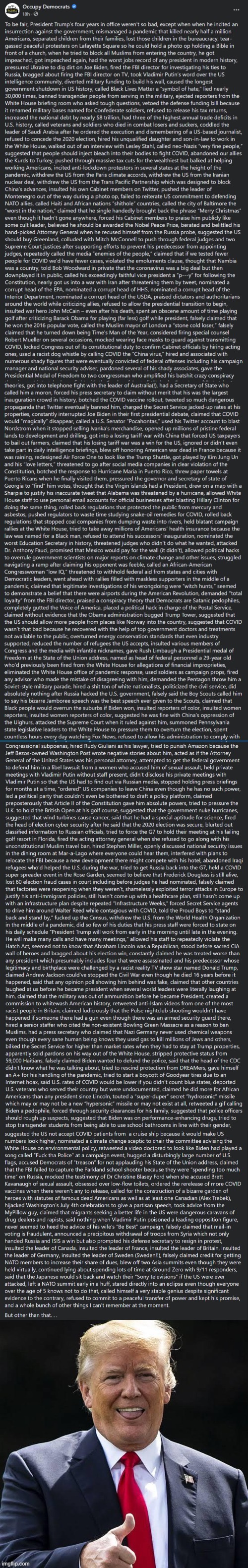 Re-cringe @ OrangeMan | image tagged in trump's presidency wasn't so bad | made w/ Imgflip meme maker