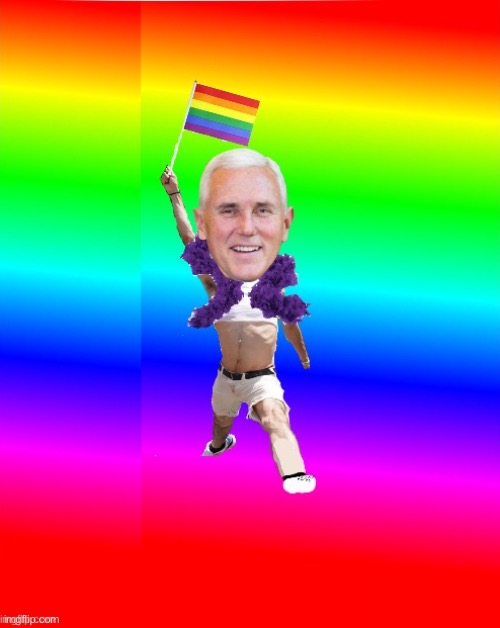 Cringe @ Mike Pence | image tagged in gay mike pence | made w/ Imgflip meme maker