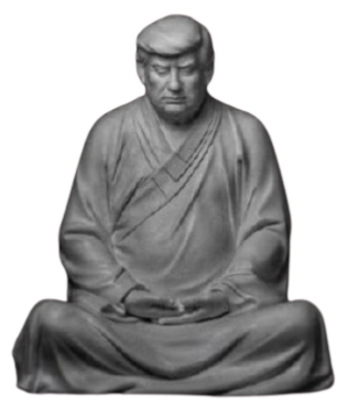 Trump Buddha transparent Blank Meme Template