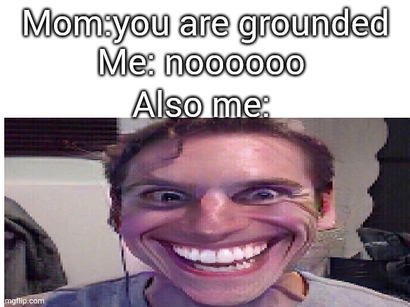 D | Me: noooooo; Mom:you are grounded; Also me: | image tagged in memes | made w/ Imgflip meme maker