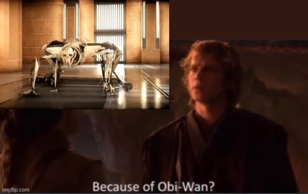 image tagged in because of obi-wan | made w/ Imgflip meme maker