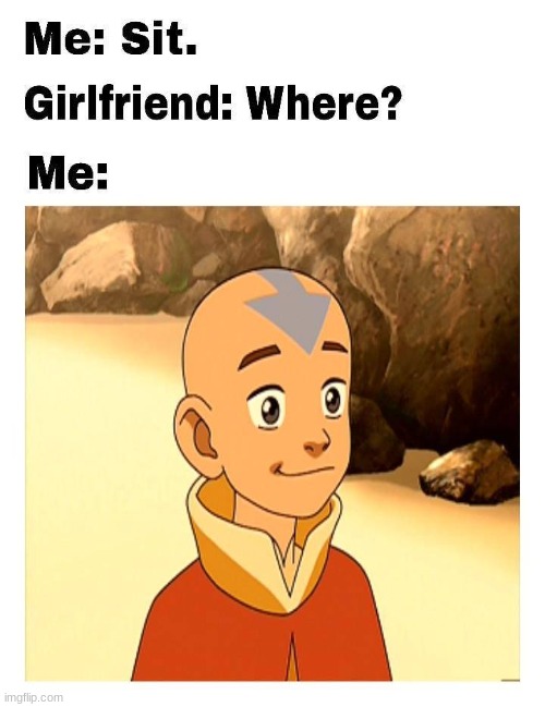 it took me a while to get the joke | image tagged in avatar ang | made w/ Imgflip meme maker