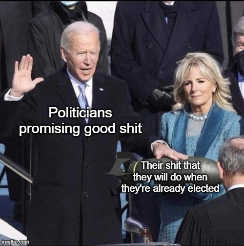 Joe Biden nuke | Politicians promising good shit; Their shit that they will do when they're already elected | image tagged in joe biden nuke,meme template | made w/ Imgflip meme maker