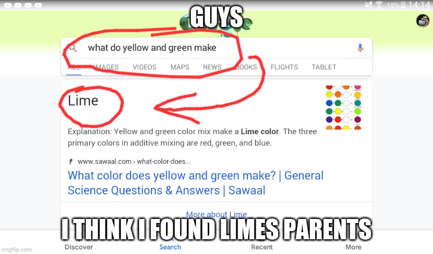 GUYS; I THINK I FOUND LIMES PARENTS | made w/ Imgflip meme maker