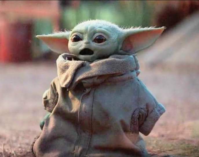 High Quality Surprised Baby Yoda Blank Meme Template