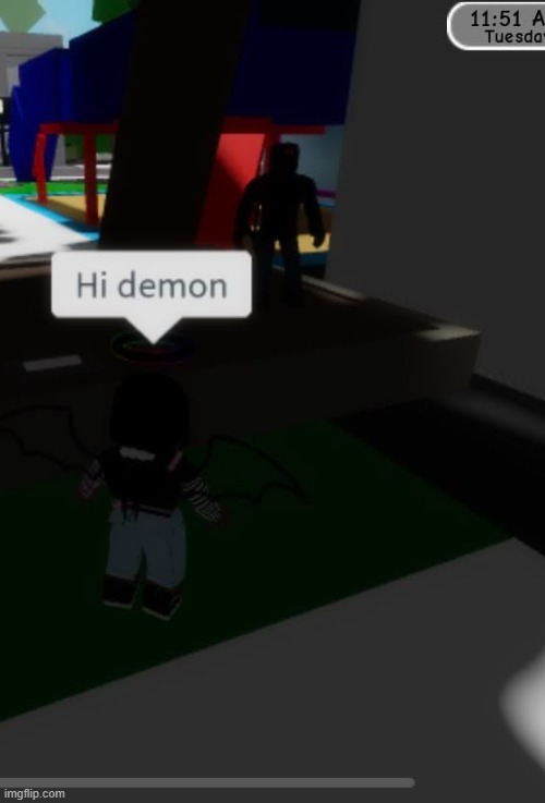 :) | image tagged in roblox,demon | made w/ Imgflip meme maker
