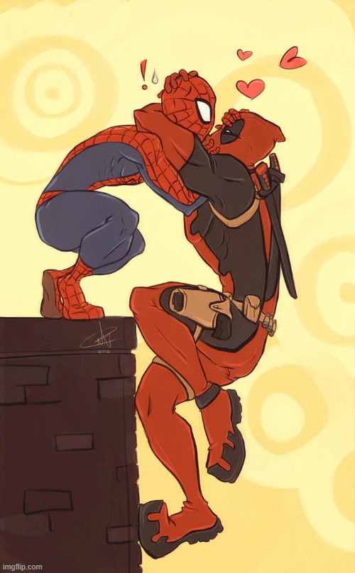 Here's some Spideypool art | made w/ Imgflip meme maker