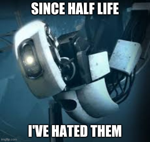 Portal Glados | SINCE HALF LIFE; I'VE HATED THEM | image tagged in portal glados | made w/ Imgflip meme maker