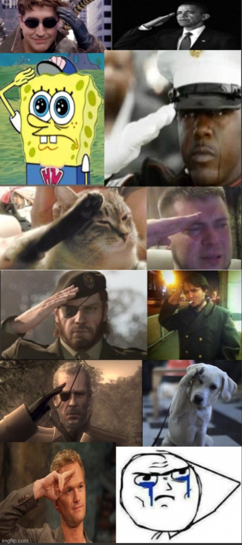 ALOT OF SALUTE Blank Template Imgflip