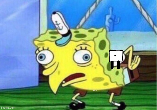 I has a shoulder oc now | image tagged in memes,mocking spongebob | made w/ Imgflip meme maker