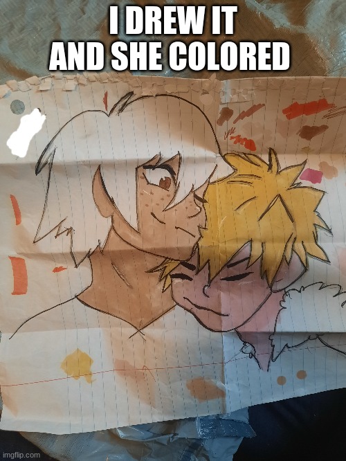 I DREW IT AND SHE COLORED | made w/ Imgflip meme maker