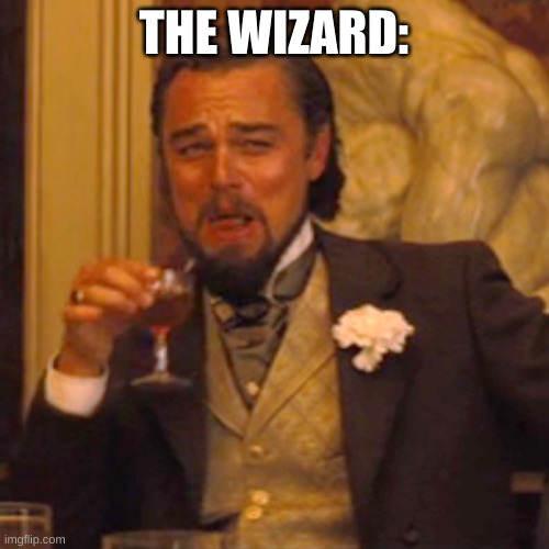 Laughing Leo Meme | THE WIZARD: | image tagged in memes,laughing leo | made w/ Imgflip meme maker