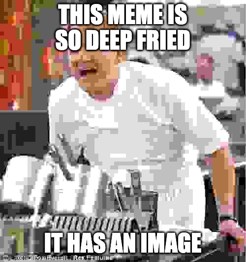 Chef Gordon Ramsay Meme | THIS MEME IS SO DEEP FRIED IT HAS AN IMAGE | image tagged in memes,chef gordon ramsay | made w/ Imgflip meme maker