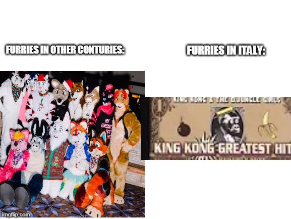 uwu | FURRIES IN ITALY:; FURRIES IN OTHER CONTURIES: | image tagged in furry,furries,uwu,owo | made w/ Imgflip meme maker