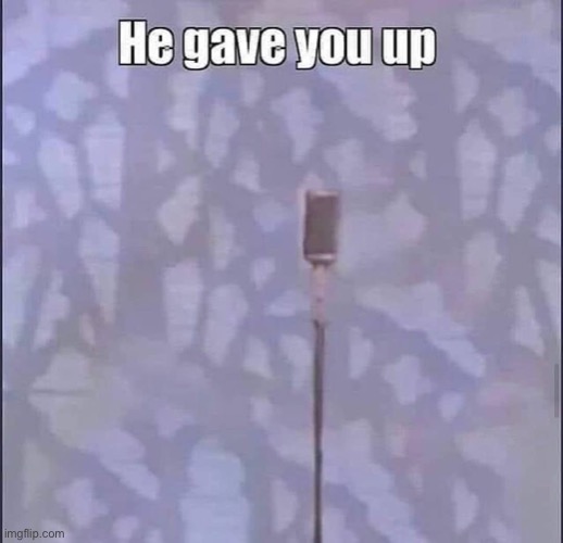 he gave you up | image tagged in he gave you up | made w/ Imgflip meme maker