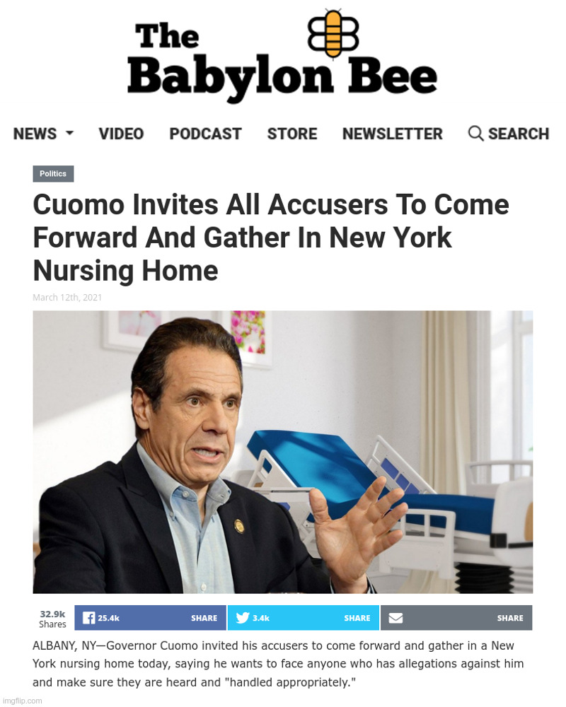 Cuomo Invites Accusers To Meet With Him | image tagged in andrew cuomo,new york,covid,nursing,home,deaths | made w/ Imgflip meme maker