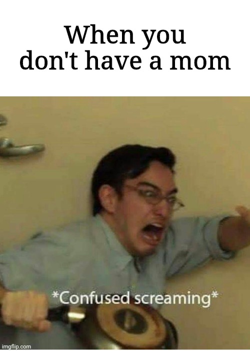confused screaming | When you don't have a mom | image tagged in confused screaming | made w/ Imgflip meme maker