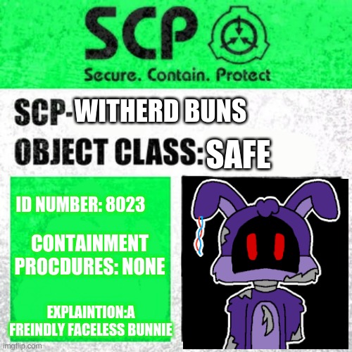 safe! | image tagged in scp,fnaf | made w/ Imgflip meme maker