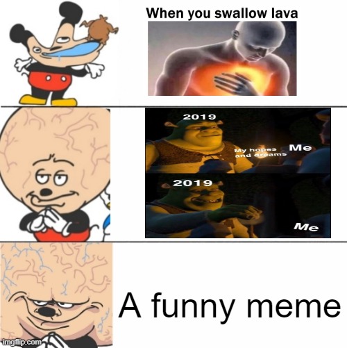 How to make a funny meme | A funny meme | image tagged in expanding brain mokey | made w/ Imgflip meme maker