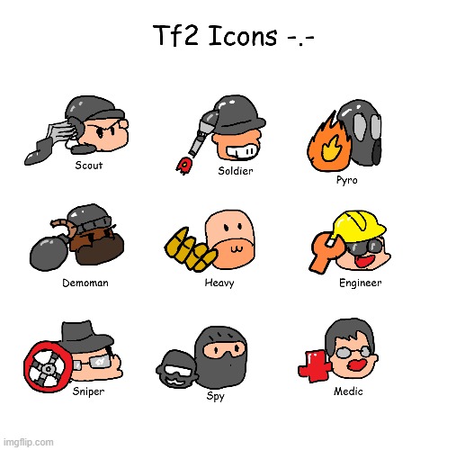 They should update the game, and replace the icon with this -w- | image tagged in drawings,team fortress 2 | made w/ Imgflip meme maker