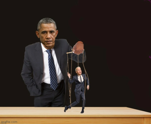 Obama controlling puppet Joe Biden 3 Blank Meme Template
