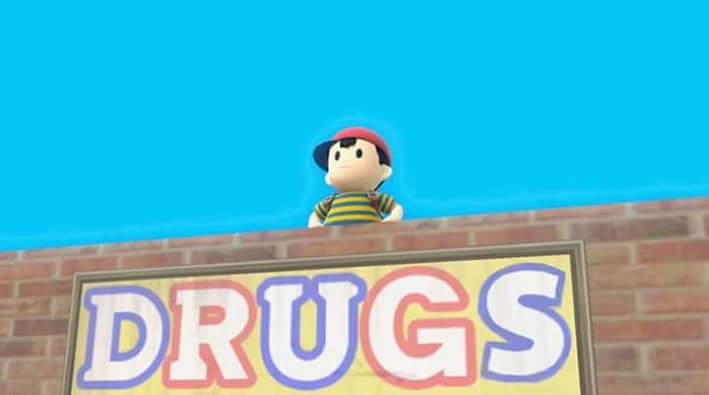 High Quality Smash Bros. Ness DRUGS Blank Meme Template