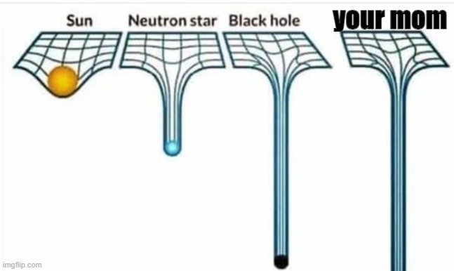 heaviest objects in the universe | your mom | image tagged in heaviest objects in the universe | made w/ Imgflip meme maker