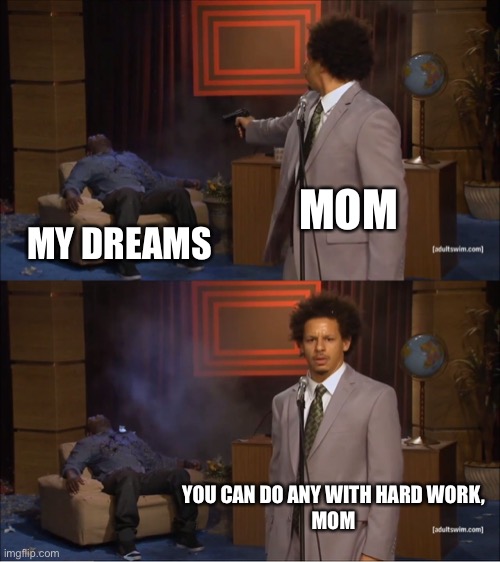 Honey we’re is  my child | MOM; MY DREAMS; YOU CAN DO ANY WITH HARD WORK,
MOM | image tagged in memes,who killed hannibal | made w/ Imgflip meme maker