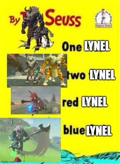one fish two fish red fish blue fish | LYNEL; LYNEL; LYNEL; LYNEL | image tagged in one fish two fish red fish blue fish | made w/ Imgflip meme maker