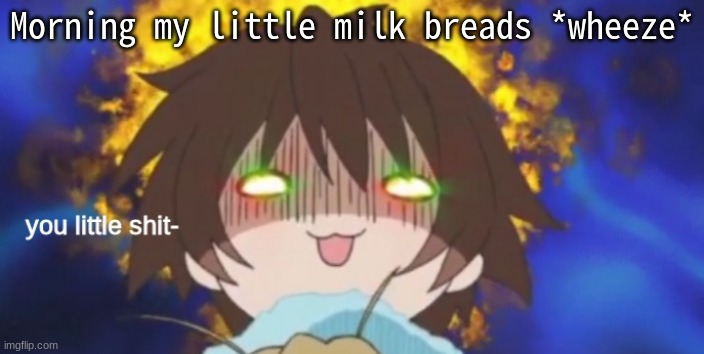 Animal Crossing: Our Horizons | Morning my little milk breads *wheeze* | image tagged in you little shit- | made w/ Imgflip meme maker