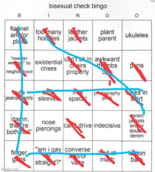 Dang- | image tagged in bisexual bingo | made w/ Imgflip meme maker