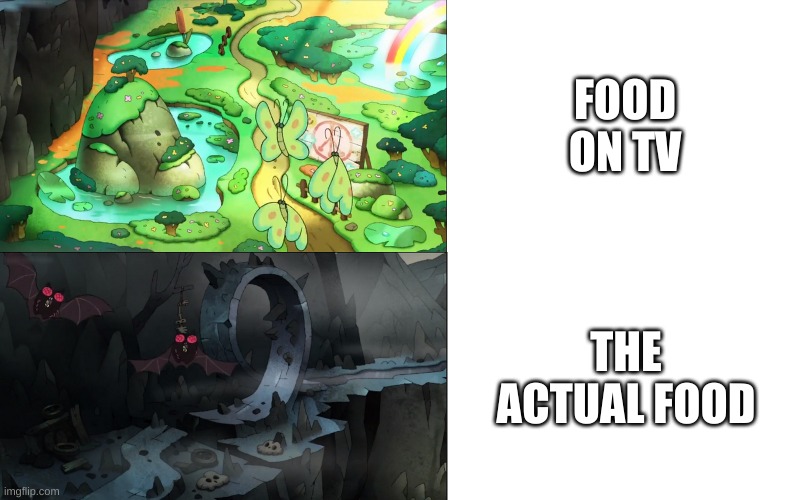 true. | FOOD ON TV; THE ACTUAL FOOD | image tagged in memes,funny,advertising,food | made w/ Imgflip meme maker