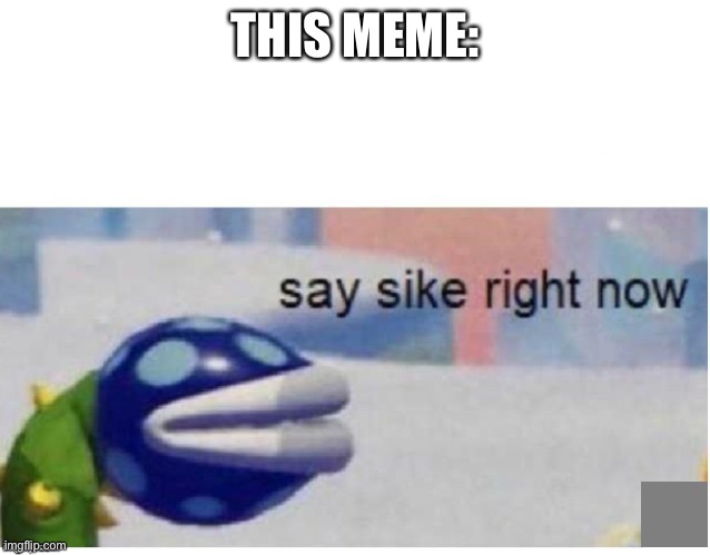 say sike right now | THIS MEME: | image tagged in say sike right now | made w/ Imgflip meme maker