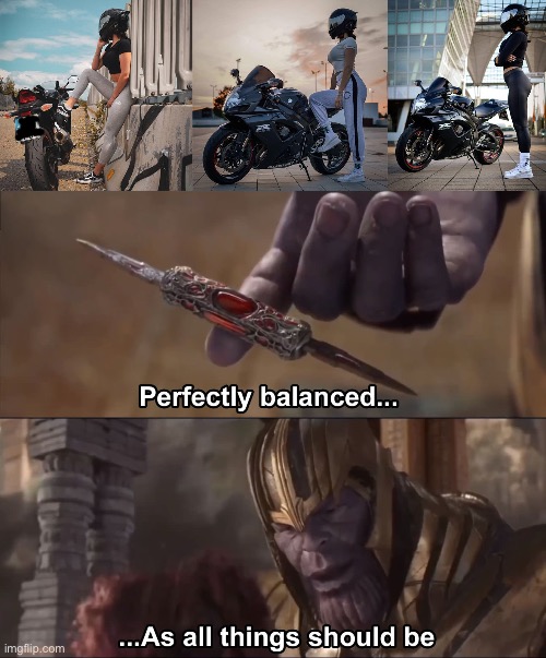 Perfection. | image tagged in thanos perfectly balanced as all things should be | made w/ Imgflip meme maker